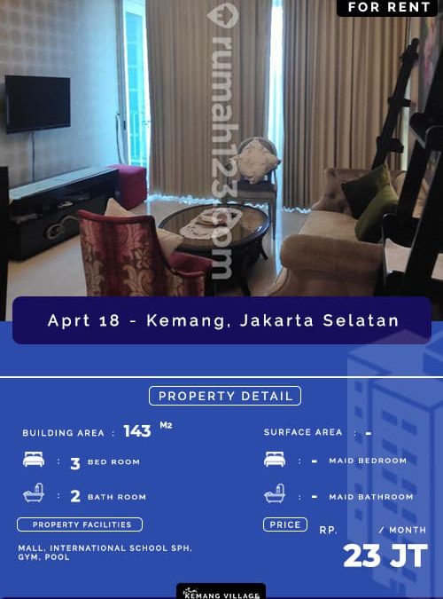 Sewa Apartemen Kemang Village Harian Aprt18 Kemang